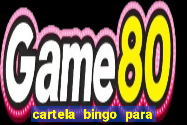 cartela bingo para cha de cozinha imprimir gratis